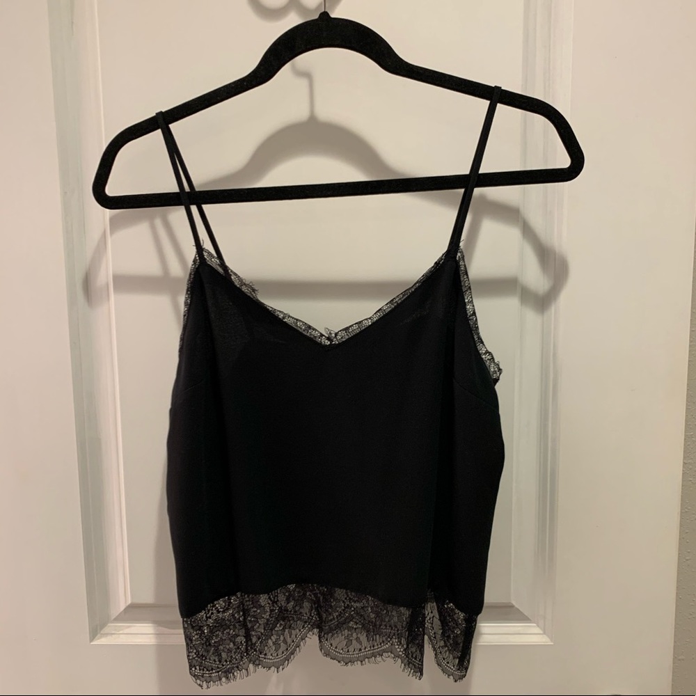 Cropped lace cami